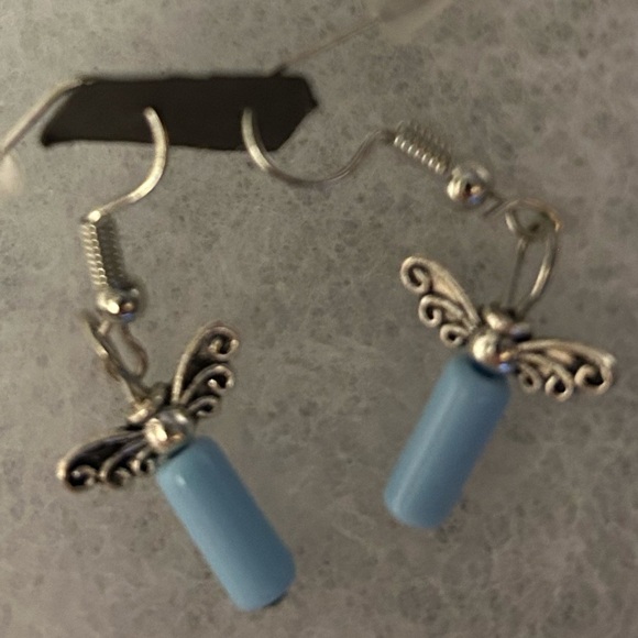 Vintage .925 angel candle earrings nwt purple candle with gothic style heaven👼 - Picture 3 of 5